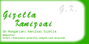 gizella kanizsai business card